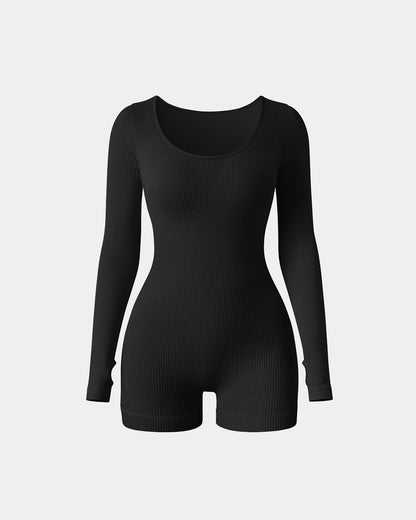 Long Sleeve Round Neck  Rompers